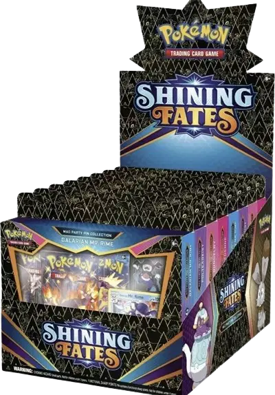 Shining Fates Mad Party Pin Collection Display